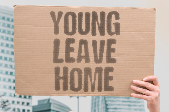 "Young leave home" Young leave home for work. YOUNG. LEAVE. HOME. WORK. EMIGRATE.