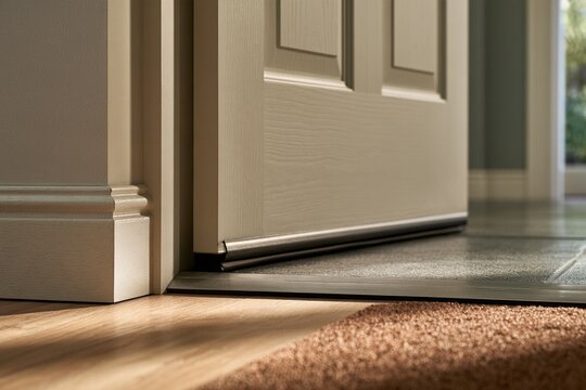 Flexible Door Sweep at an Entry Threshold