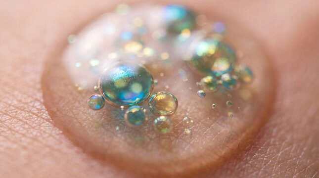 Macro photo of oil droplets floating in water 2k 20260919110432 showing abstract micro structural details and textures with professional studio lighting