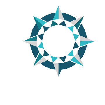 Compass Rose Geometric Design