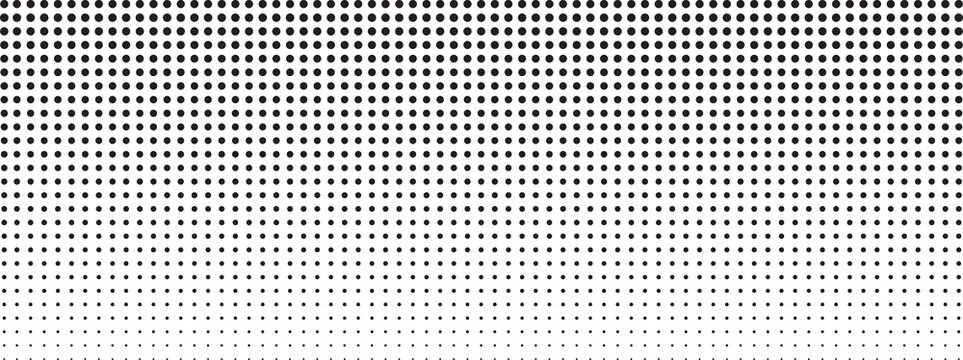 Dotted halftone texture gradient background for comics, anime, manga overlay. Faded grit noise effect