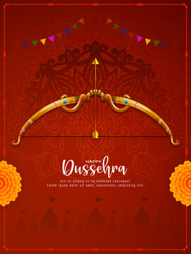 Happy Dussehra cultural Indian festival celebration background design