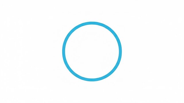 A simple blue circular outline isolated on a white background.