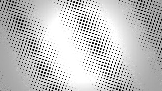 Abstract Monochrome Halftone Pattern Background with Pulsing Light Effect for Modern Digital Design and Creative Graphics