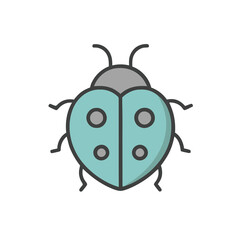 Cartoon ladybug icon © tambellina