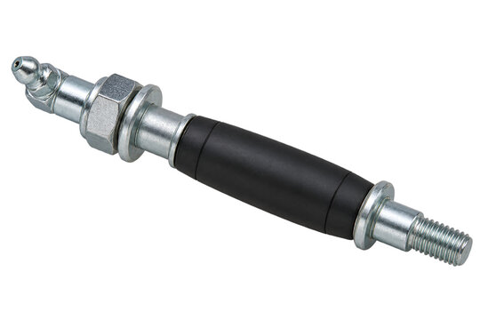 Mechanical Concrete Crack Injection Packer with Expandable Rubber Sleeve Isolated on Transparent Background