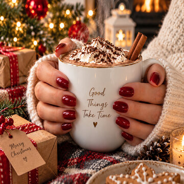 cosy Christmas evening coffee
