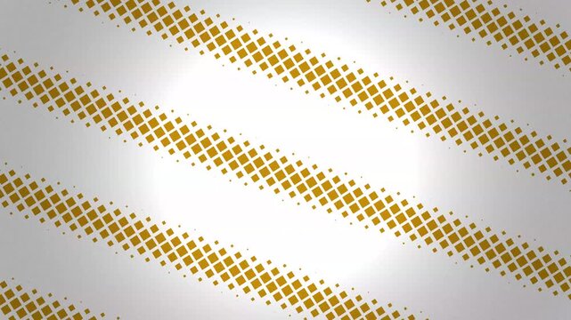 Abstract Geometric Pattern Background Featuring Dynamic Moving Yellow Diamond Shapes on a Clean White Surface