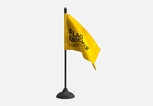 Outdoor Flag Stand Mockup
