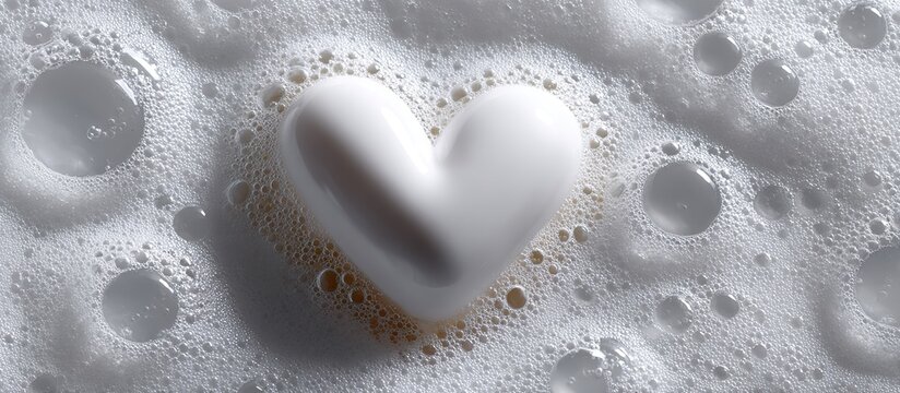 Heart shape in foam
