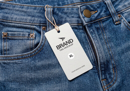 Clothing Hang Tag Label Mockup