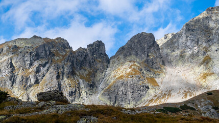 Peaks and passes along the Main Ridge of the High Tatras in Slovakia. © gubernat