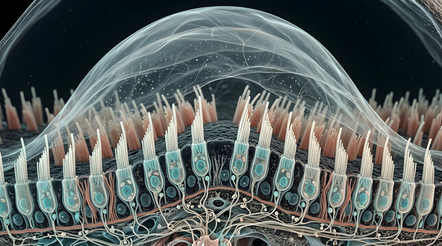 Close-up of Marine Worm Anatomy Under Electron Microscope