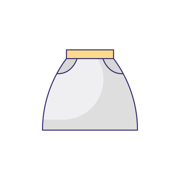  Golf Skirt Vector Icon which an easily modify and edit