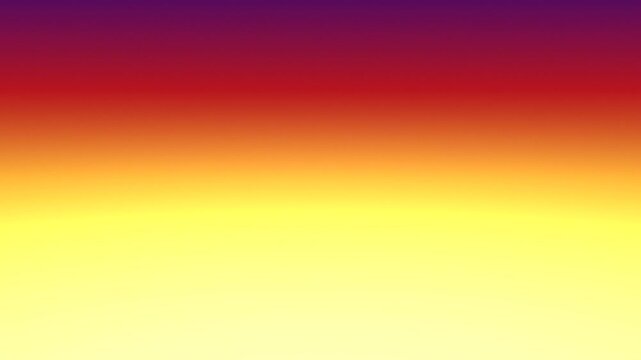 Vibrant sunset gradient background, warm yellow and red color transition, soft blurred abstract horizon for video production and motion graphics