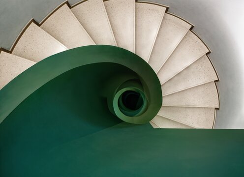 Spiral staircase interior Modern building Architecture details 