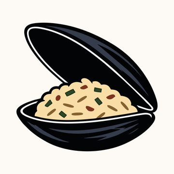 Midye dolma logo vector
