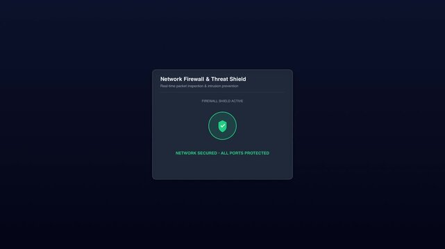Network Firewall and Cybersecurity Threat Protection Interface