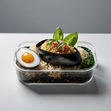 Thai Spicy Basil Fried Rice with Century Egg (Pad Kra Pao Khai Yiao Ma)