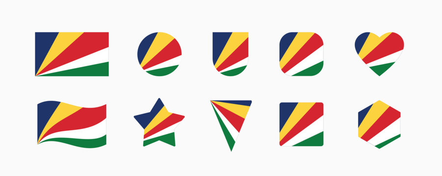 Seychelles Flag Collection in Multiple Shapes