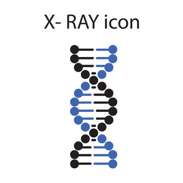 Dotted DNA double helix genetic code science icon vector