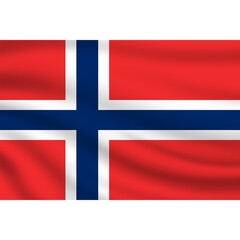 Fototapeta premium Norway Waving National Flag