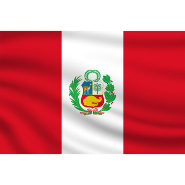 Waving Peru National Flag