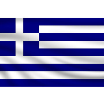 Waving National Greek Flag