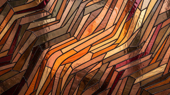 Abstract background with wavy brown and orange lines flowing in a rhythmic pattern for modern design projects