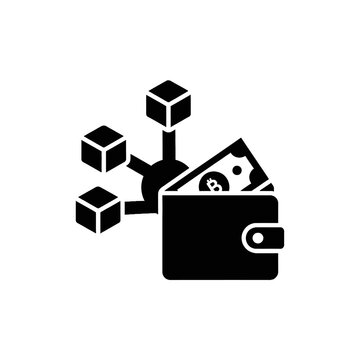 Cryptocurrency Wallet and Blockchain Network Icon