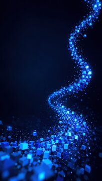 Vertical Spinning Pixel Vortex Background for Mobile Technology and Social Media