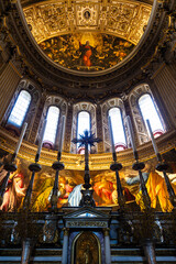 Richly decorated choir inside the Basilica di Santa Maria Maggiore in the upper town of Bergamo © Ldgfr Photos