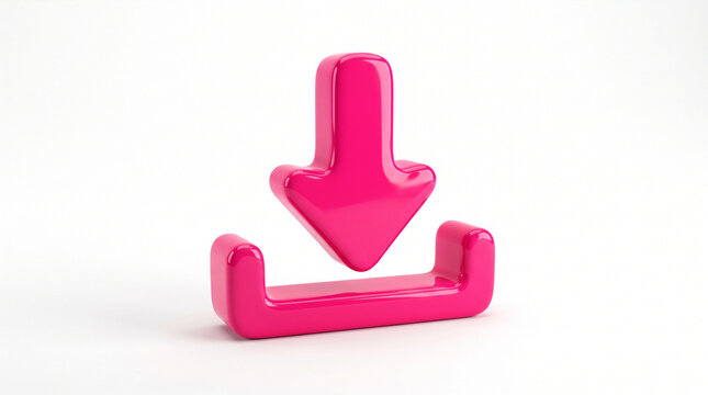 Pink 3D download icon