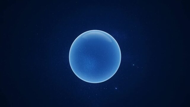 Abstract Blue Orb: A luminous blue orb floats in the darkness, with two smaller ethereal entities subtly trailing behind. The image evokes a sense of mystery and the unknown.