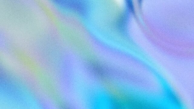 Abstract cool blue and pale green pastel gradient background morphs slowly over fine film grain on a seamless loop. Anchors Y2K and retrofuturism branding design within a 4K animated wallpaper or app.