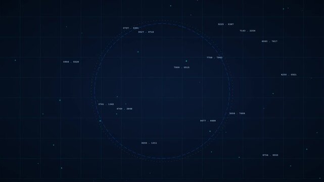 Abstract digital data visualization with grid and lines
