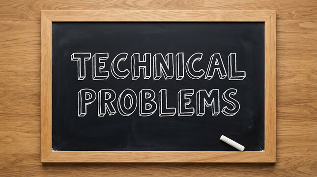 Chalkboard with technical problem writing