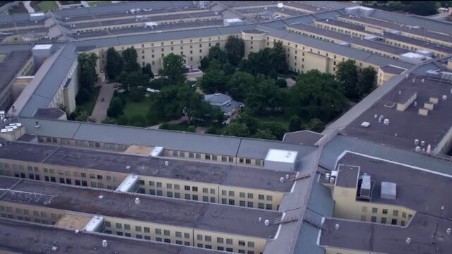 The Pentagon Building Aerial View in Arlington, Virginia