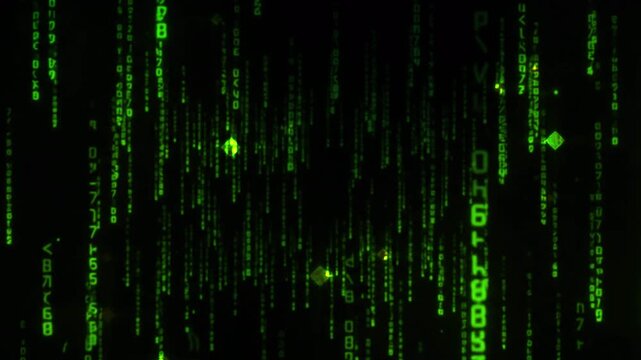 A green particle field crosses a basic plain background, turning abstract texture into a visual study of technology, light, motion, and suspended dust