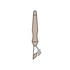 Obraz premium stylized illustration of a paintbrush with flowing bristles