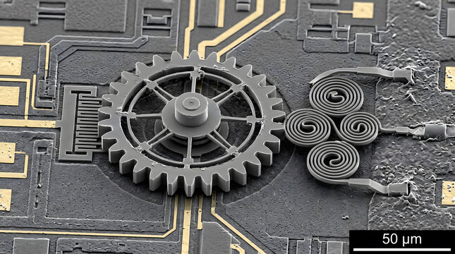 Microscopic MEMS Accelerometer Gear