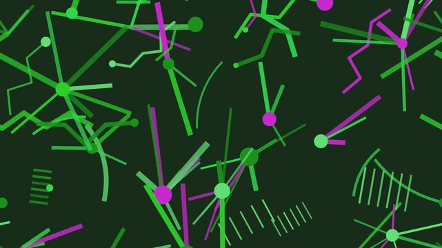 Fond anim&eacute; de lignes abstraites multicolore &eacute;clatant anim&eacute; en boucle
