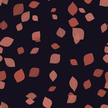 Boucle sans couture de fond anim&eacute; de feuilles tombantes rouge