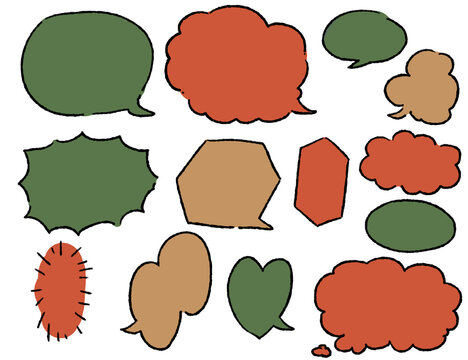 Simple Christmas Color Speech Bubble Collection