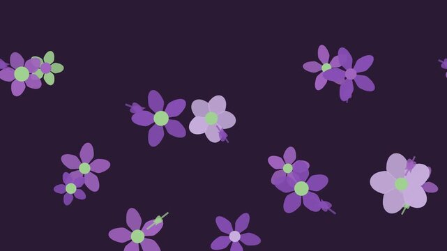 Boucle sans couture de fond anim&eacute; de petites fleurs &eacute;parses color&eacute;