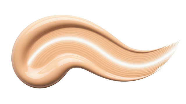 A smooth smear of beige liquid foundation makeup cream texture