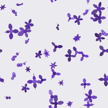 Fond anim&eacute; de fleurs flottantes indigo avec mouvement diagonal