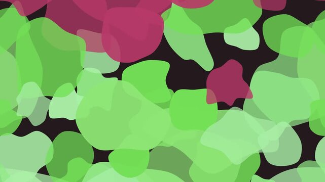 Fond anim&eacute; organique abstrait multicolore avec mouvement horizontal
