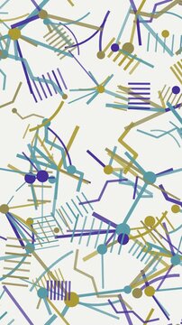Fond anim&eacute; de lignes abstraites multicolore en boucle sans couture
