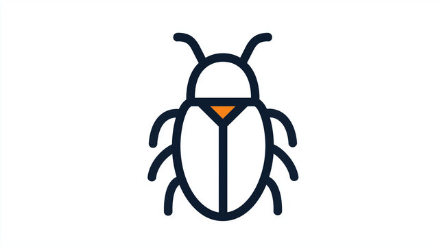 Beetle icon with orange marking